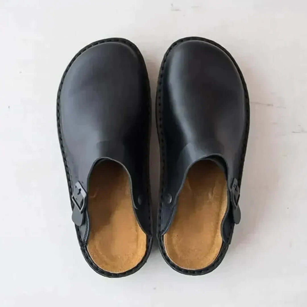 Chaussons en cuir femme