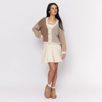 Cardigan oversize en velours pastel