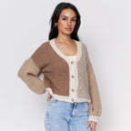 Cardigan oversize en velours pastel