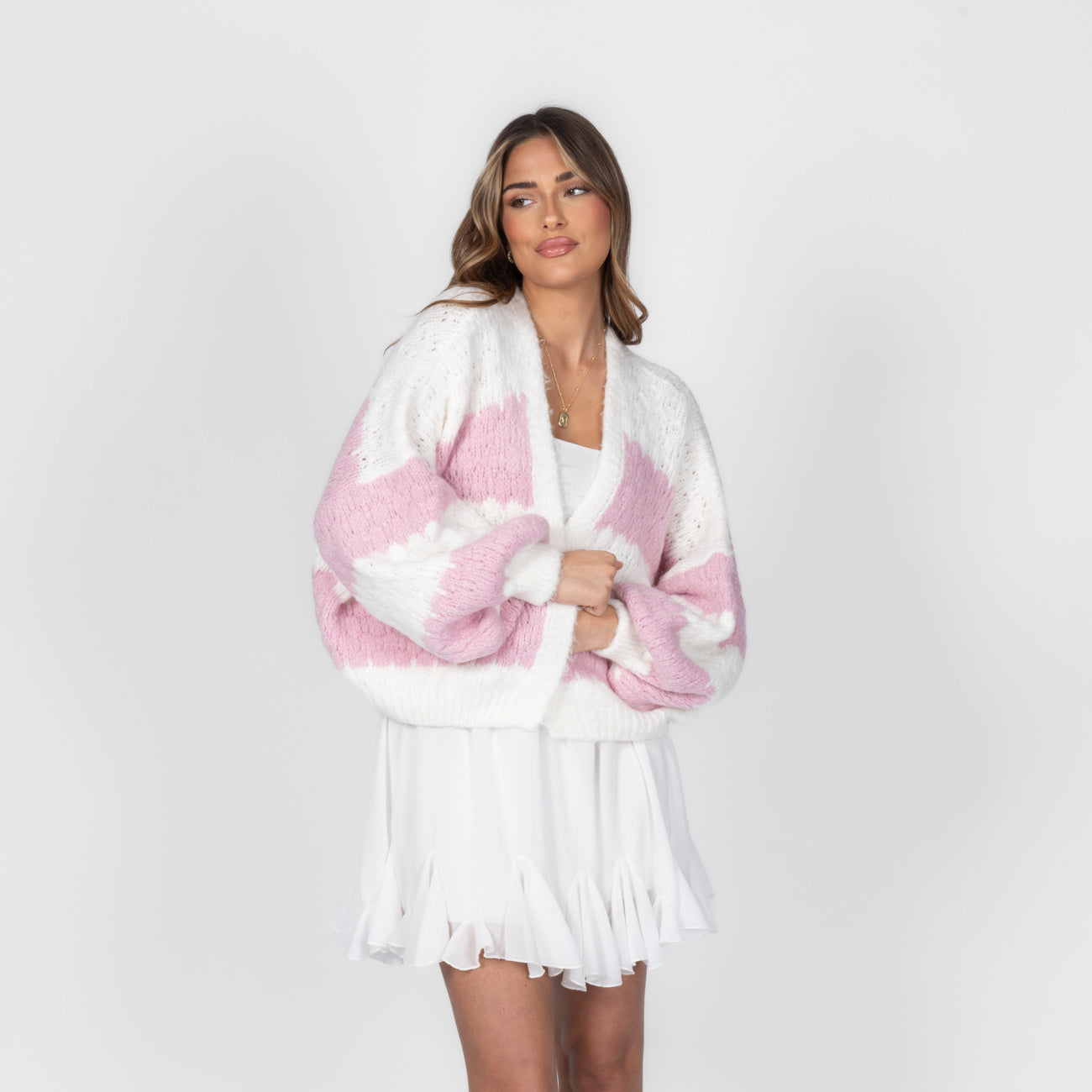 Cardigan oversize à rayures larges