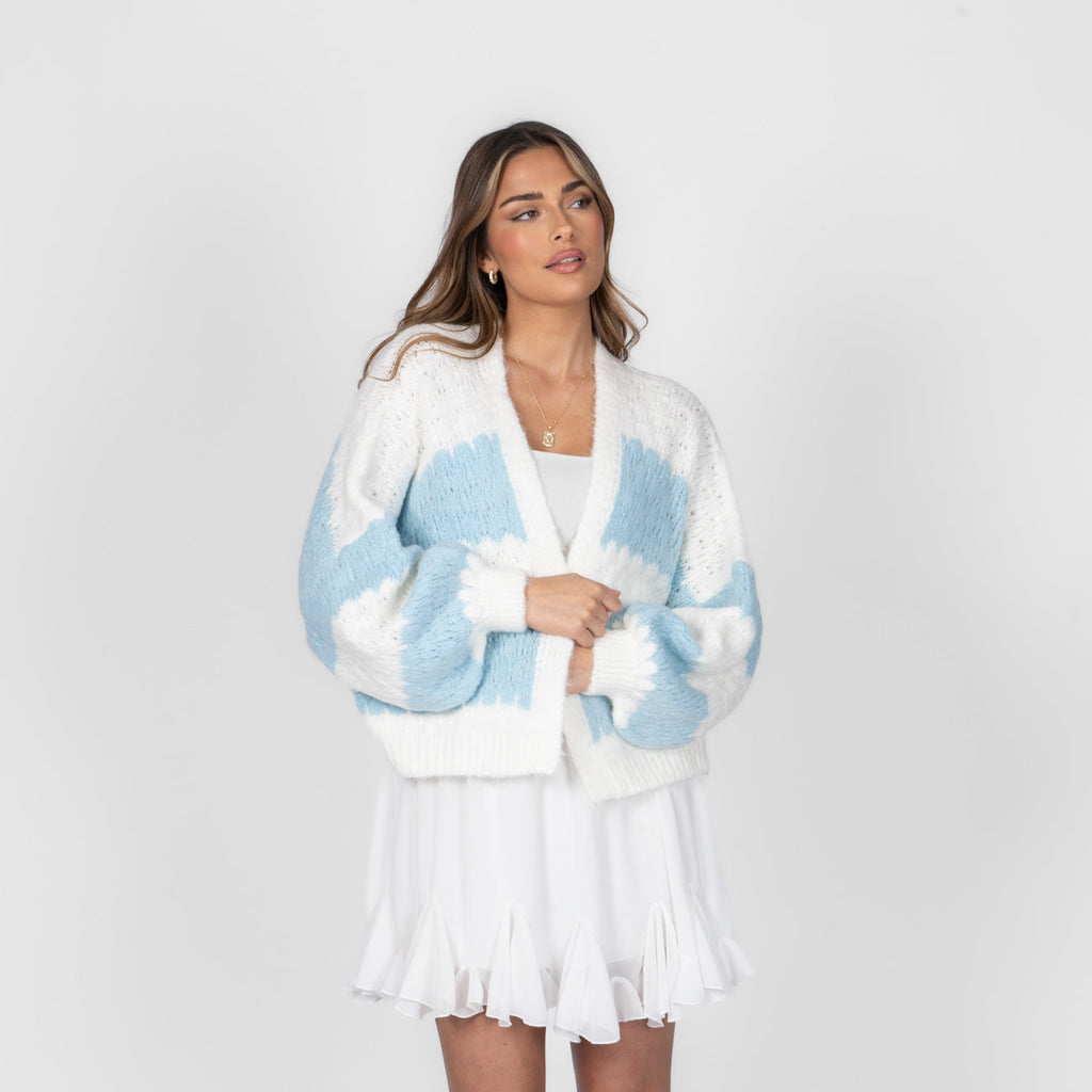 Cardigan oversize à rayures larges