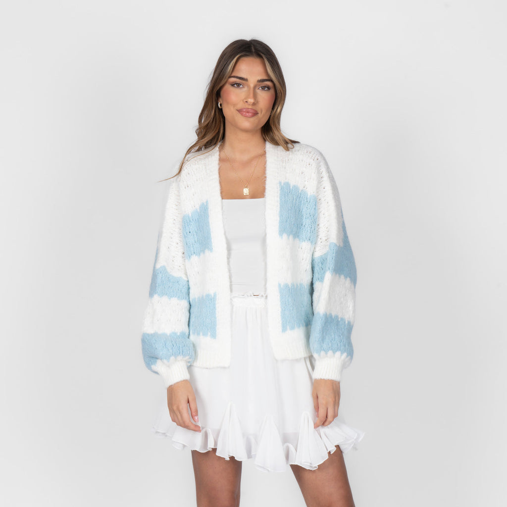 Cardigan oversize à rayures larges
