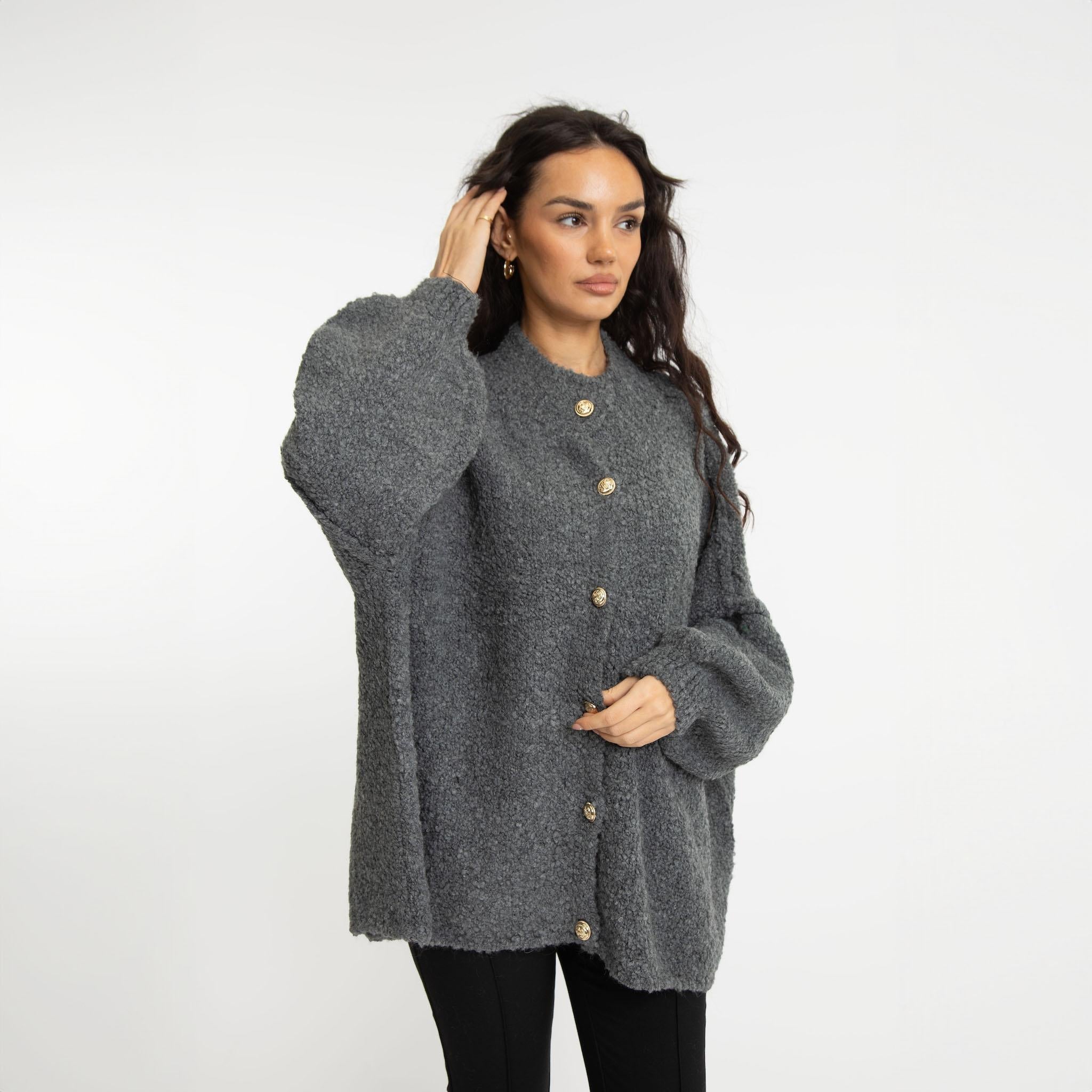 Cardigan oversize en bouclé «CozyGlam»