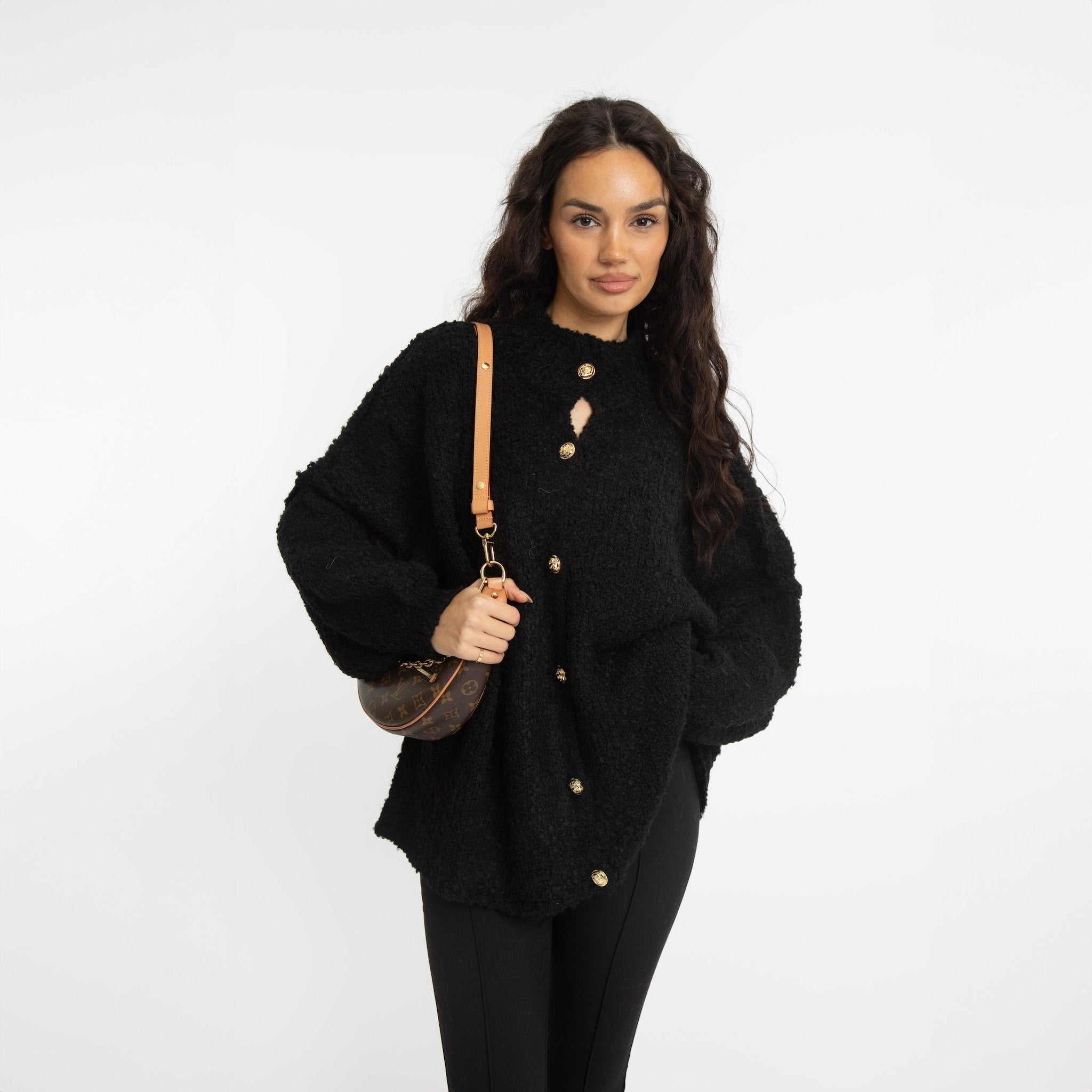 Cardigan oversize en bouclé «CozyGlam»