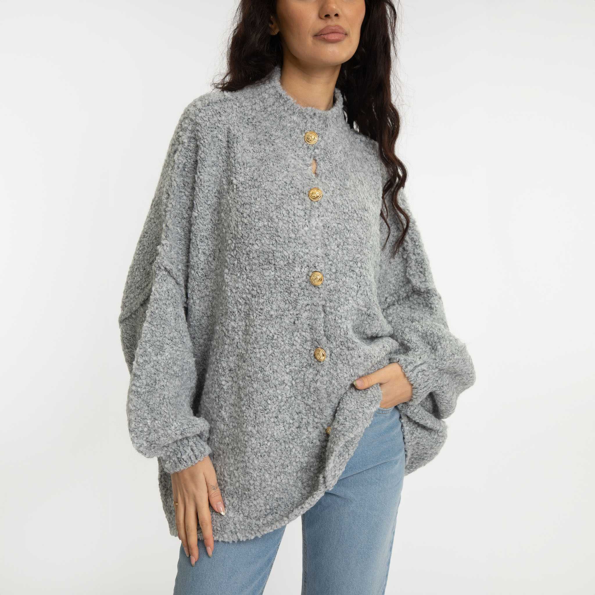 Cardigan oversize en bouclé «CozyGlam»