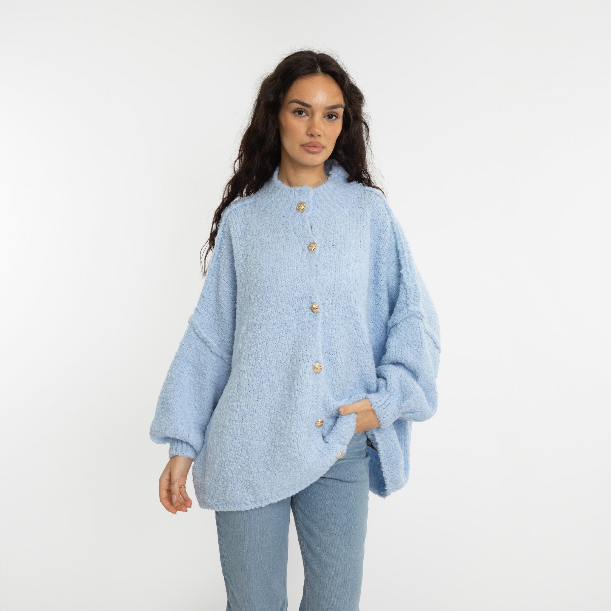 Cardigan oversize en bouclé «CozyGlam»