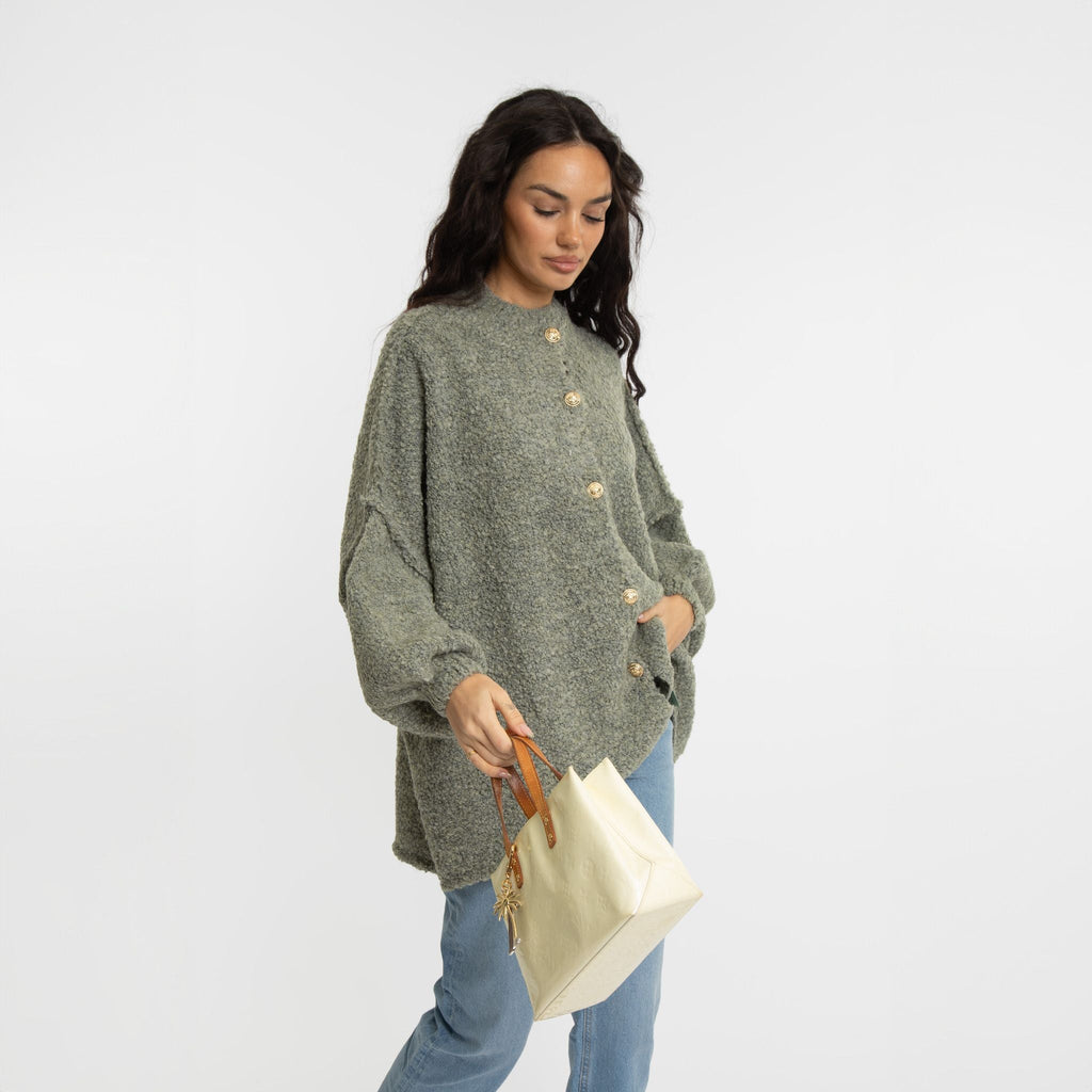 Cardigan oversize en bouclé «CozyGlam»