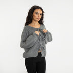Cardigan oversize avec des nœuds