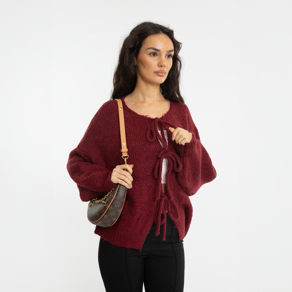 Cardigan oversize avec des nœuds