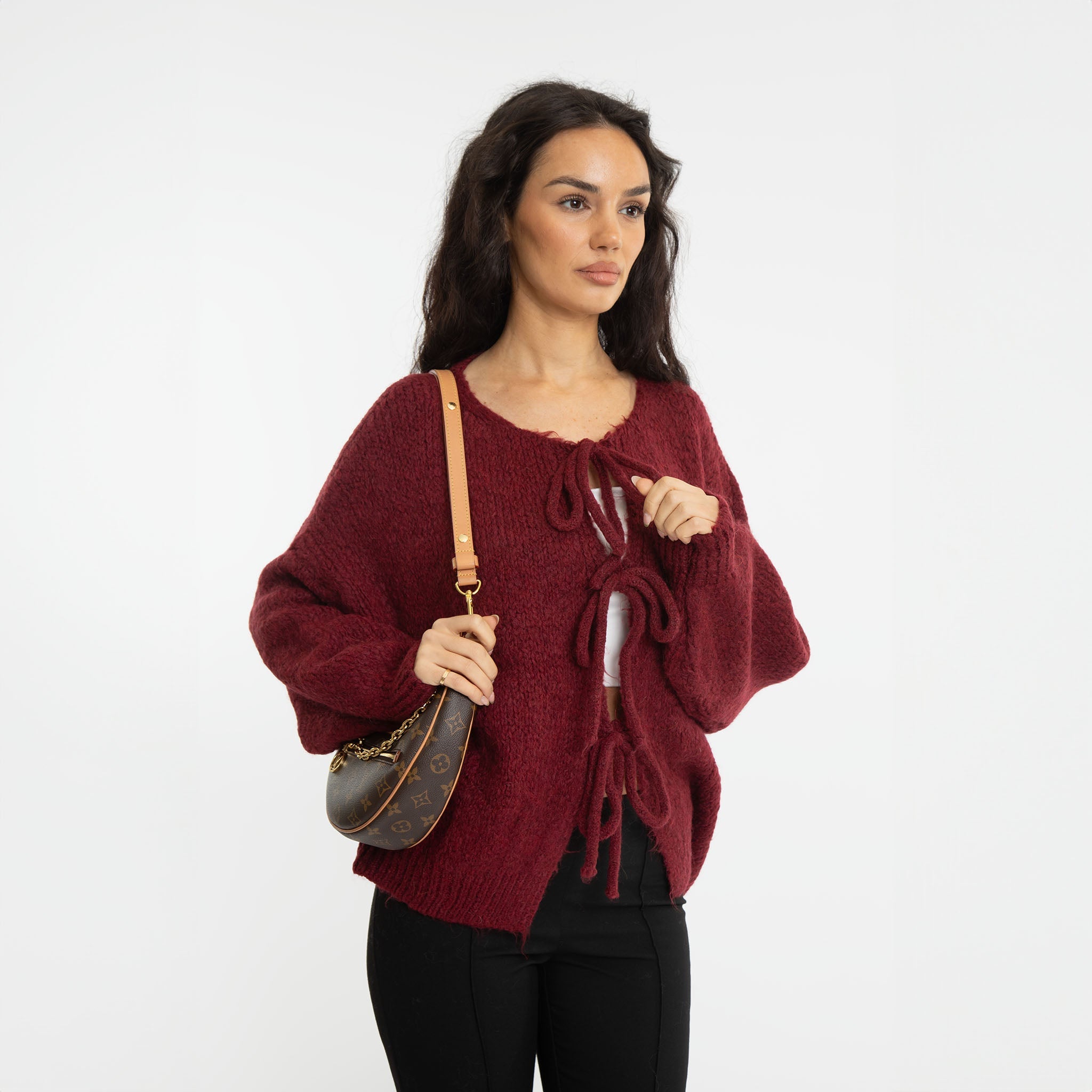 Cardigan oversize avec des nœuds