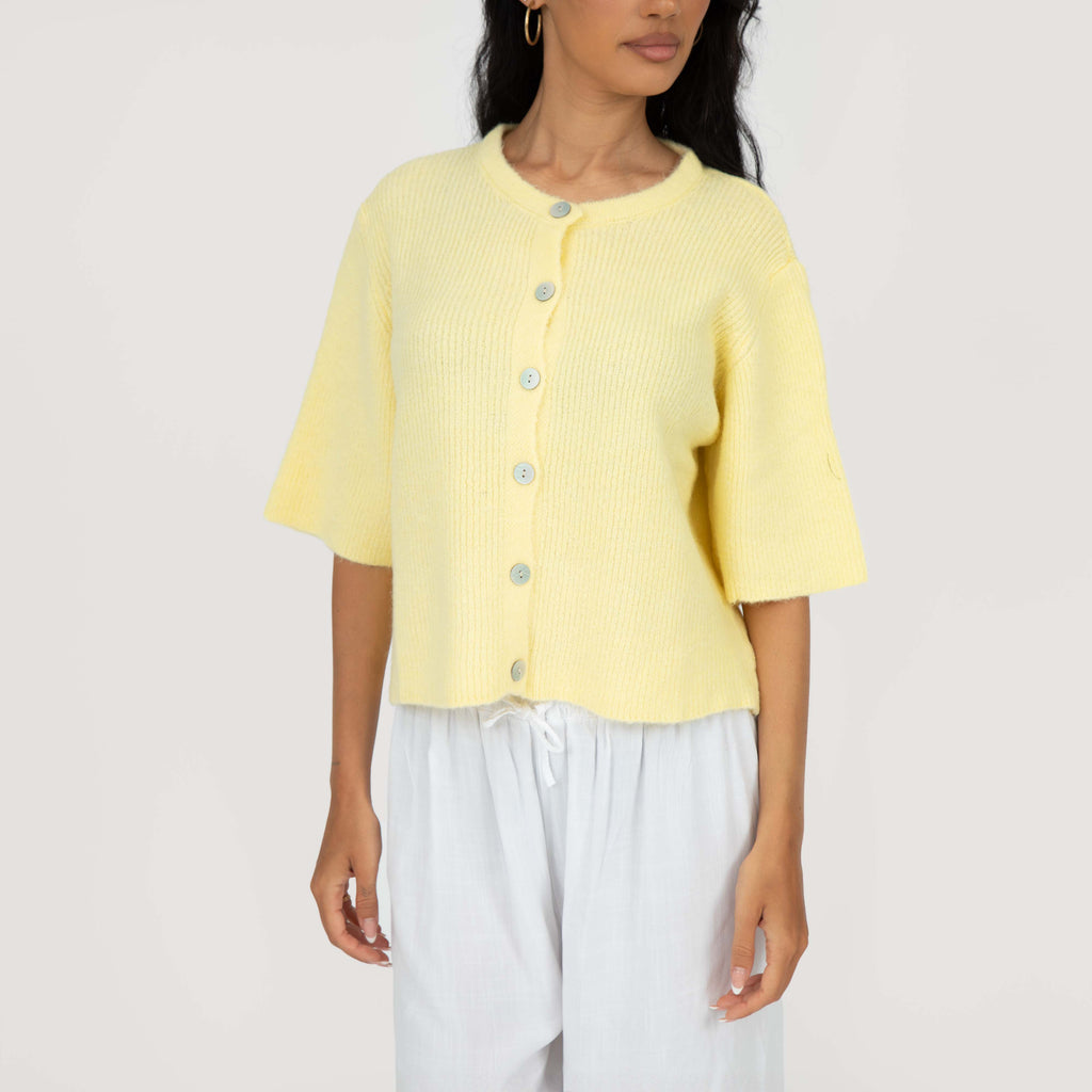 Cardigan en maille à manches courtes