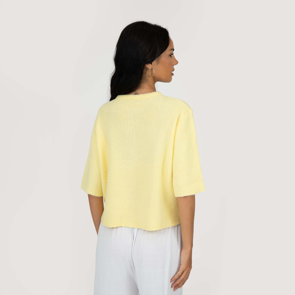 Cardigan en maille à manches courtes