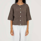 Cardigan en maille à manches courtes
