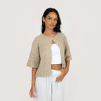 Cardigan en maille à manches courtes