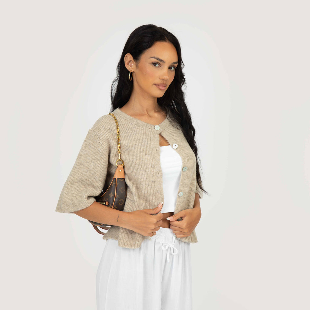 Cardigan en maille à manches courtes