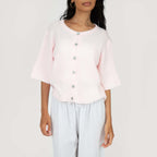 Cardigan en maille à manches courtes