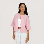Cardigan en maille à manches courtes