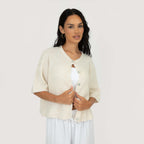 Cardigan en maille à manches courtes