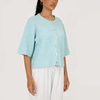 Cardigan en maille à manches courtes