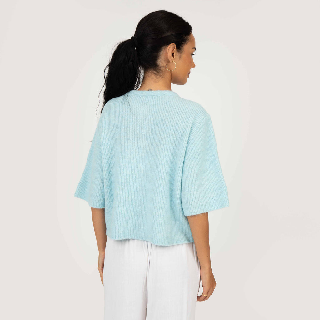 Cardigan en maille à manches courtes