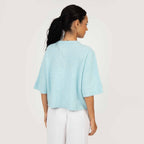 Cardigan en maille à manches courtes