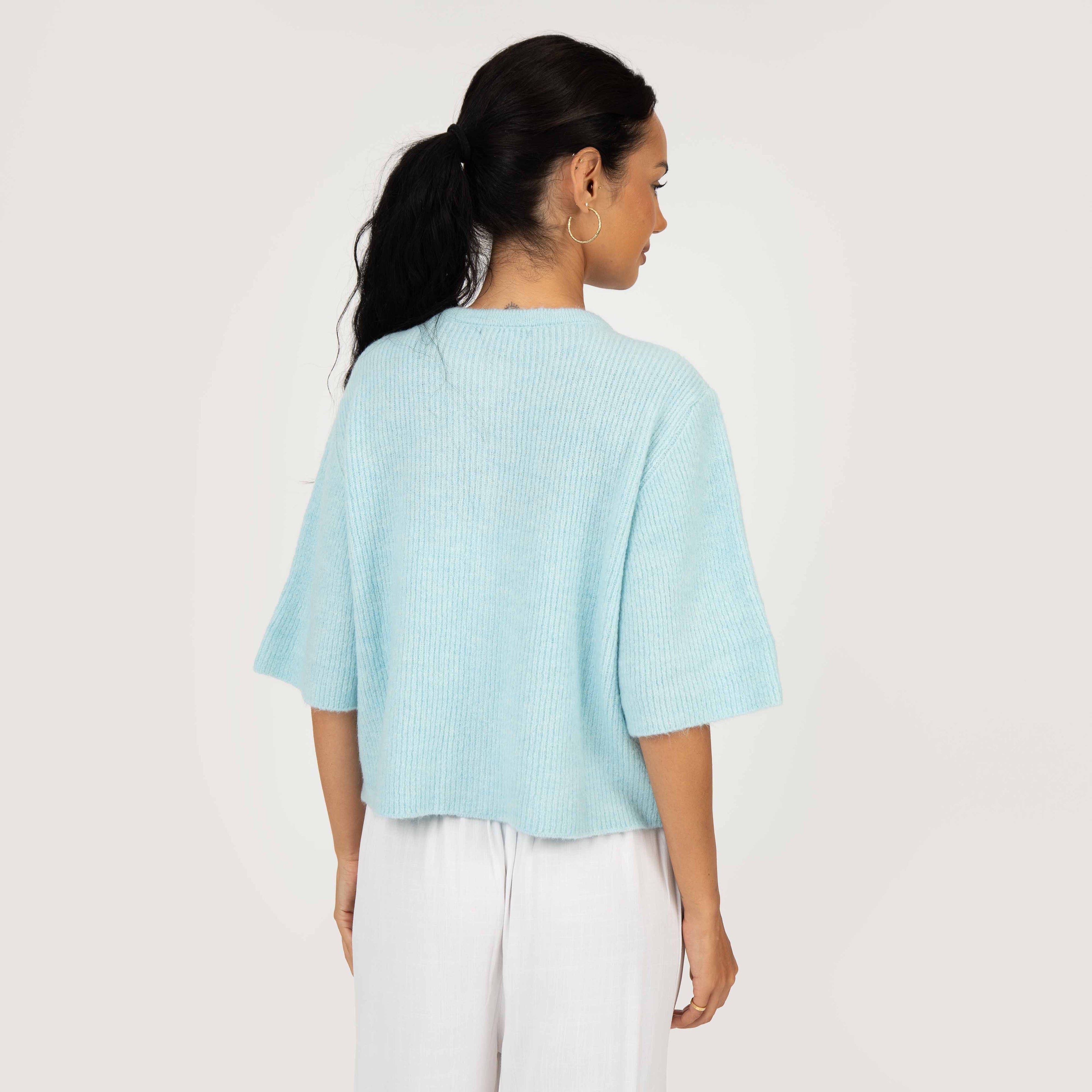 Cardigan en maille à manches courtes
