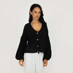 Cardigan en maille ajourée fine