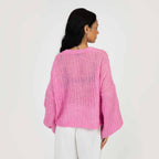 Cardigan en maille ajourée fine