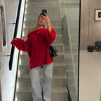 Pull à épaules dénudées ultra-doux en maille