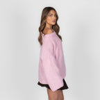 Pull à épaules dénudées ultra-doux en maille