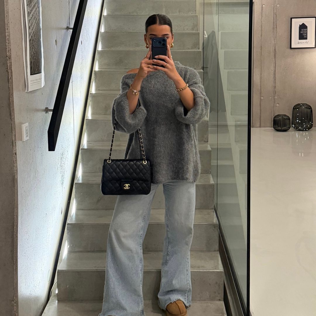 Pull à épaules dénudées ultra-doux en maille