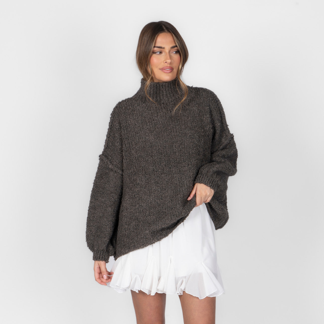 Pull oversize en bouclé «CasualCozy»