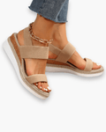 Sandales compensées femme été