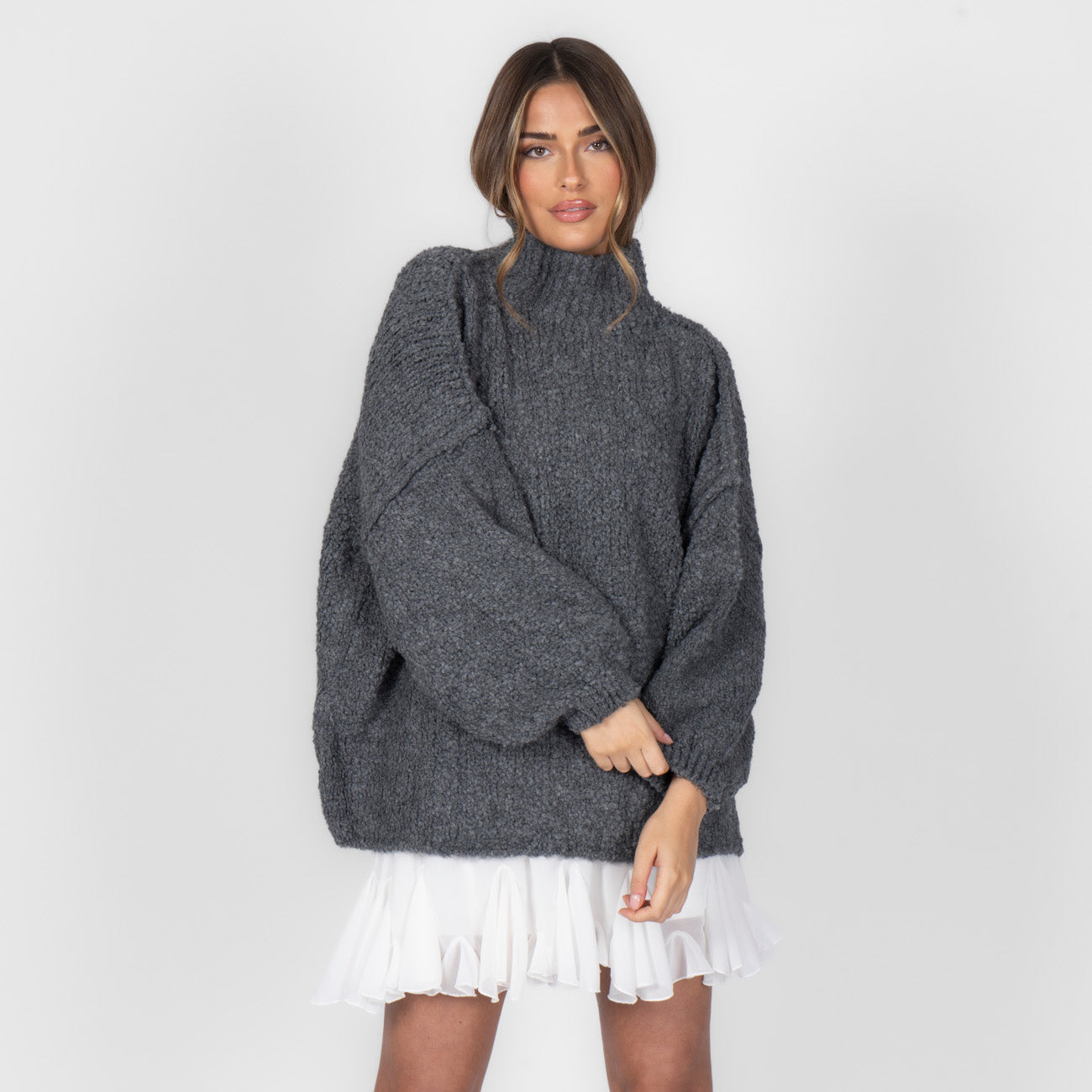 Pull oversize en bouclé «CasualCozy»
