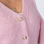 Cardigan court oversize à col en V CozyGlam