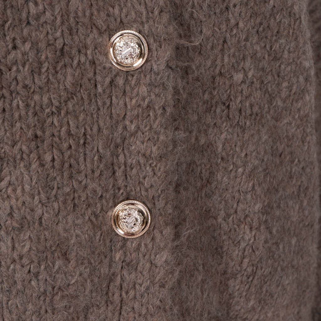 Cardigan court oversize à col en V CozyGlam