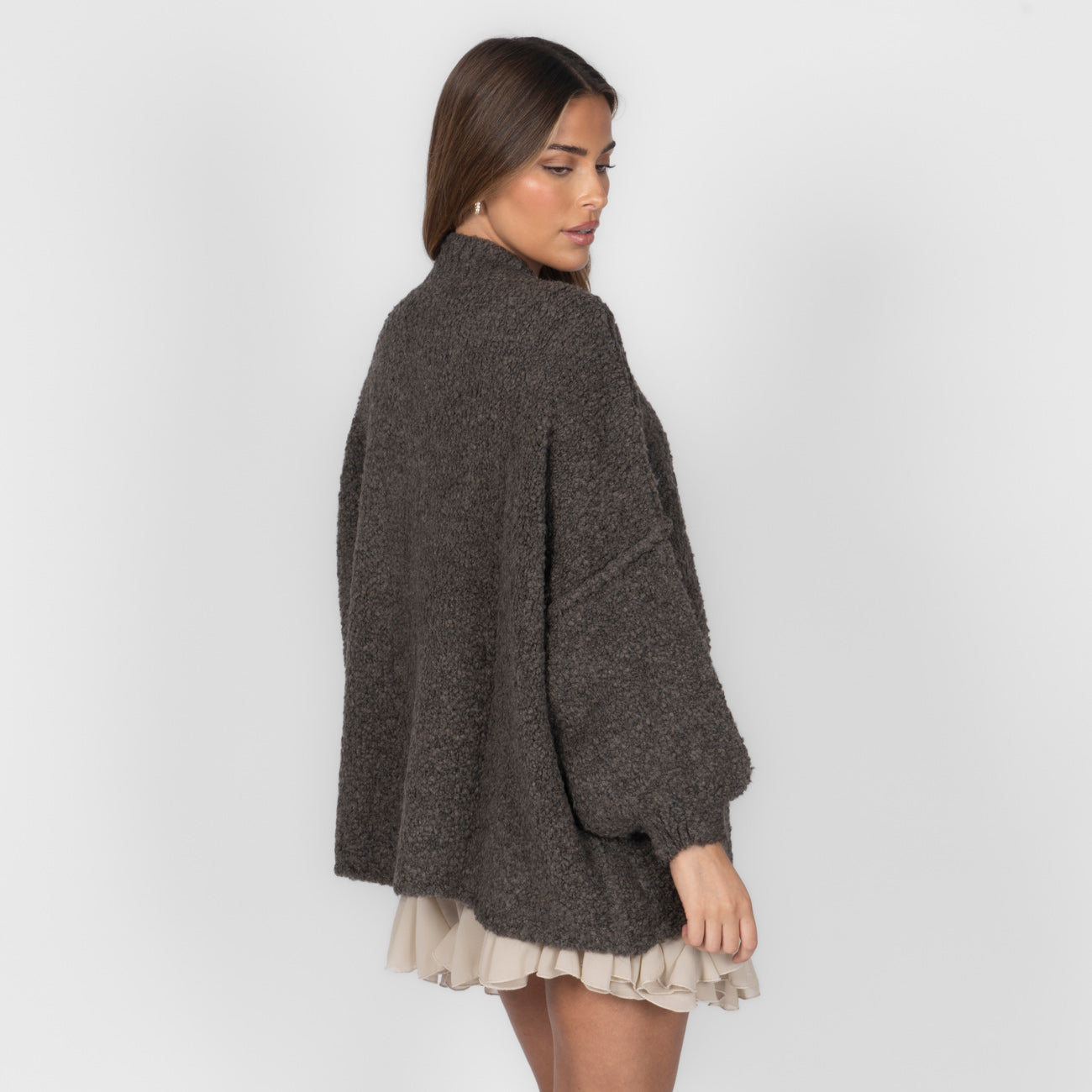 Cardigan oversize en bouclé «CozyGlam»