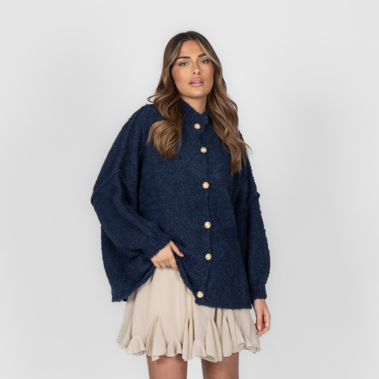 Cardigan oversize en bouclé «CozyGlam»