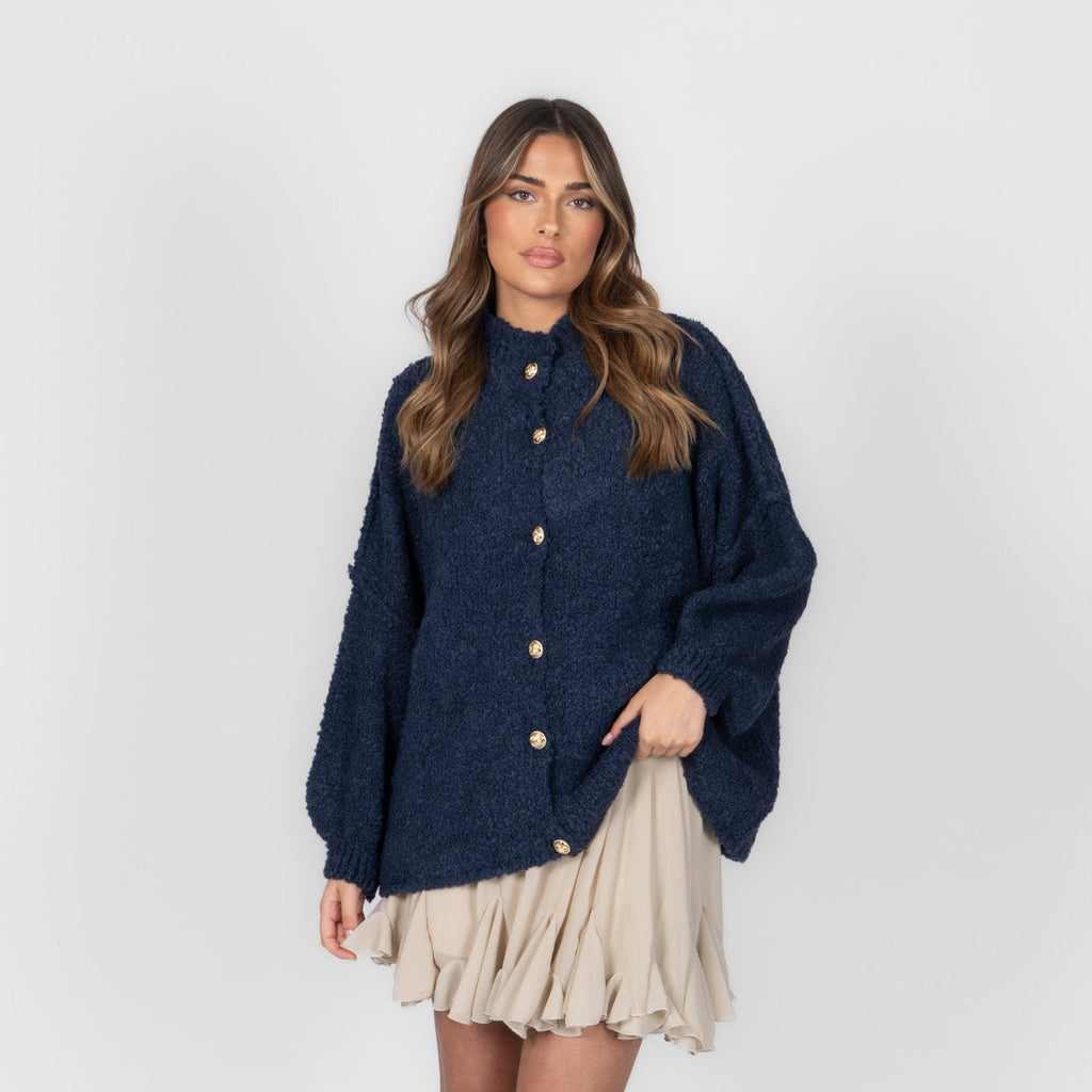 Cardigan oversize en bouclé «CozyGlam»