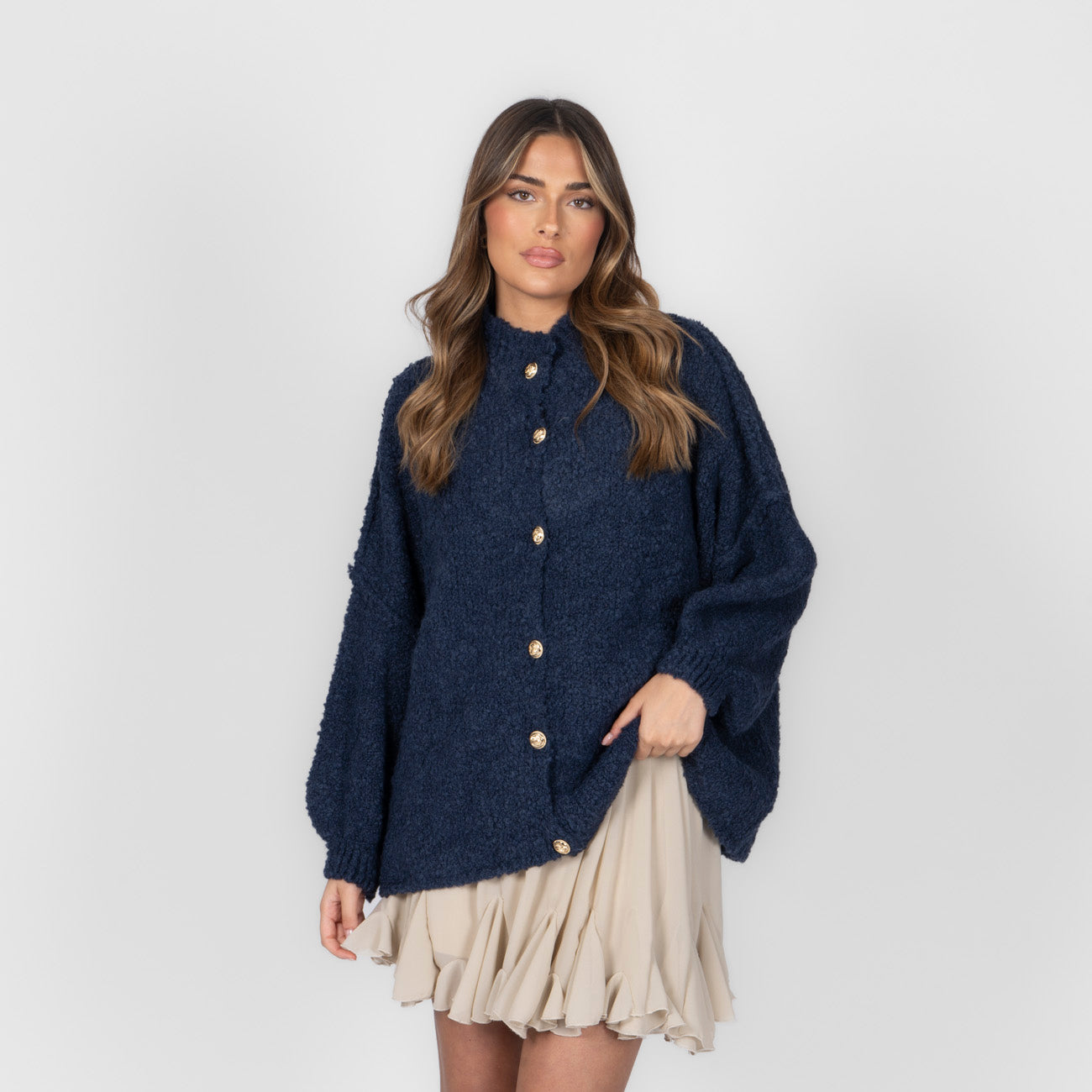 Cardigan oversize en bouclé «CozyGlam»