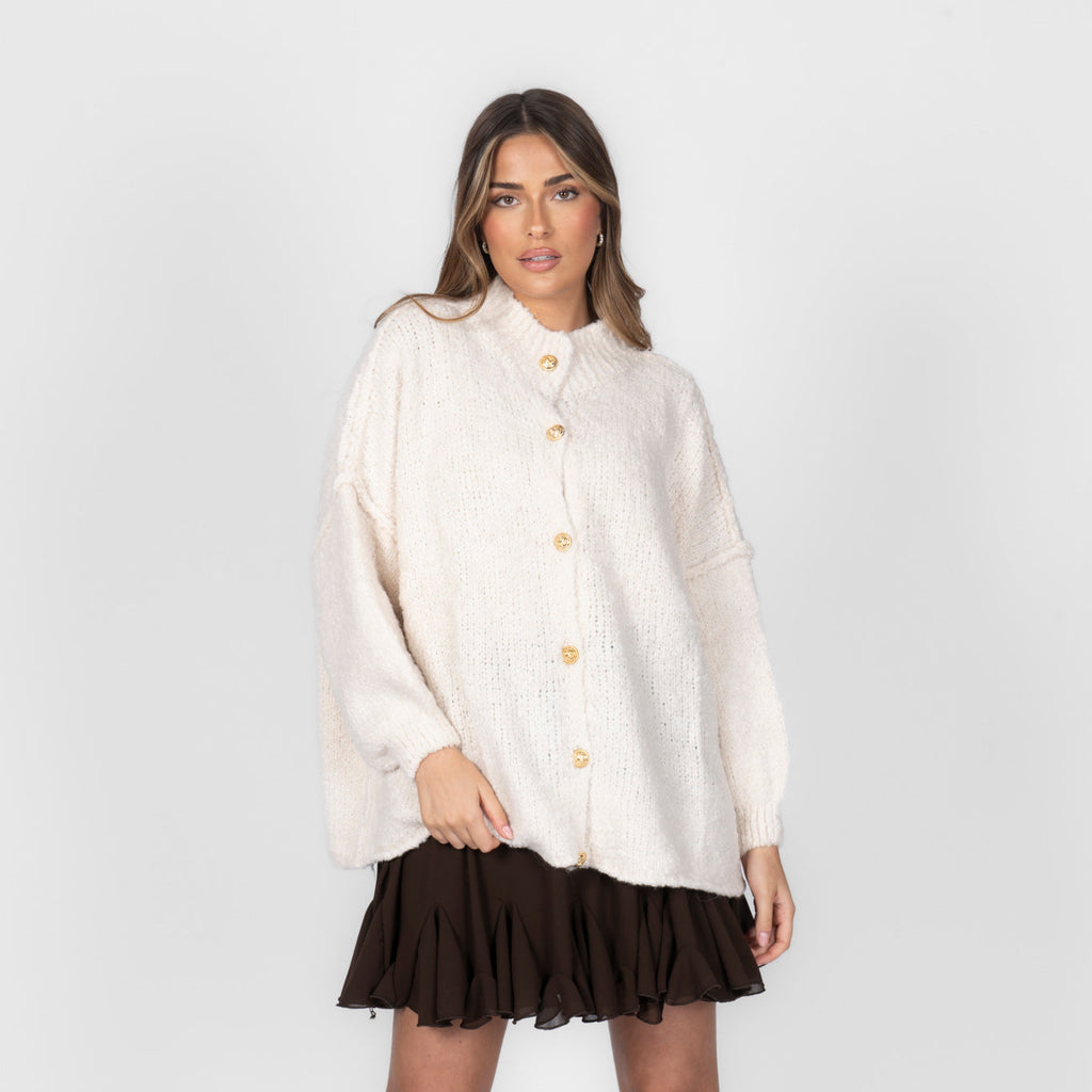 Cardigan oversize en bouclé «CozyGlam»