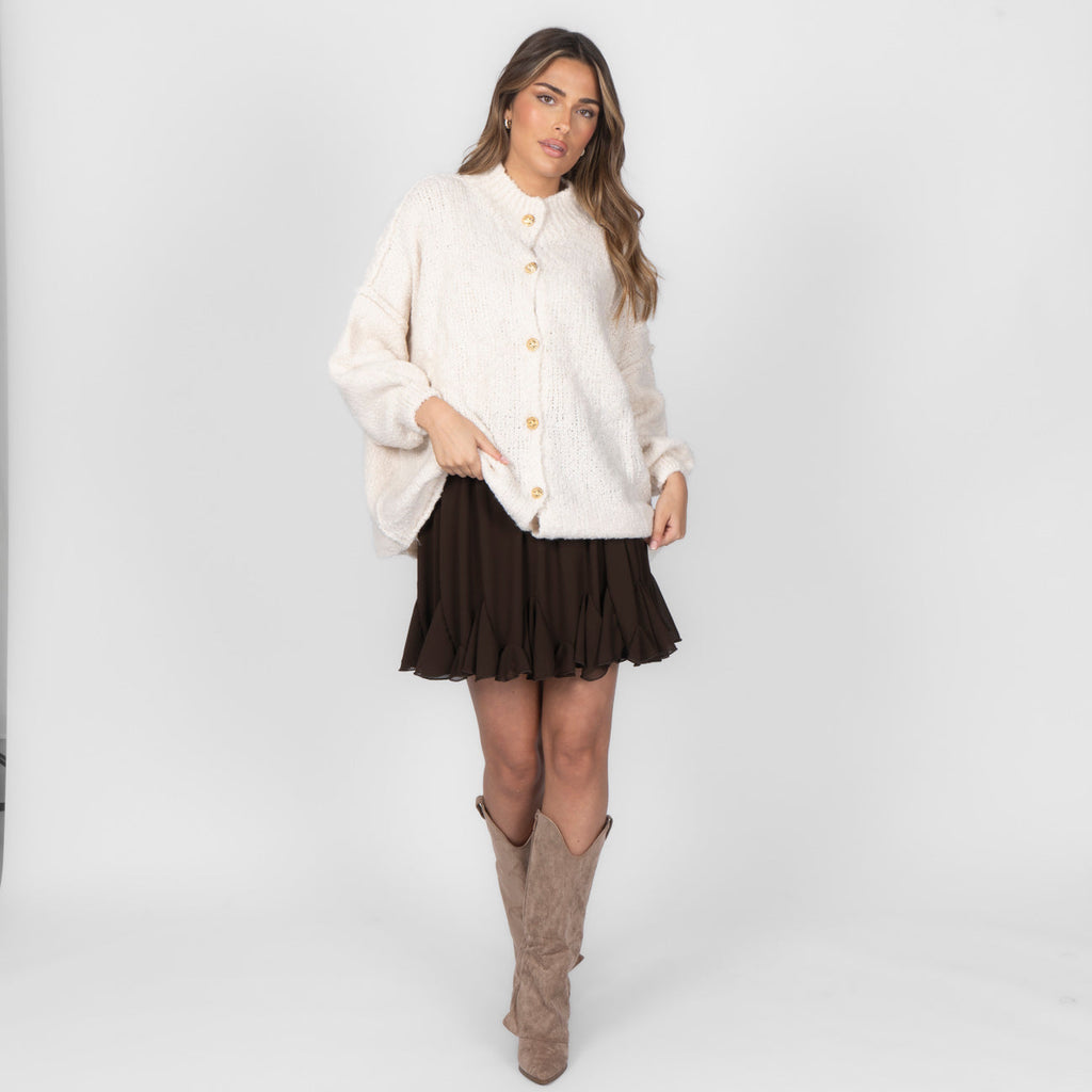 Cardigan oversize en bouclé «CozyGlam»