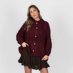 Cardigan oversize en bouclé «CozyGlam»