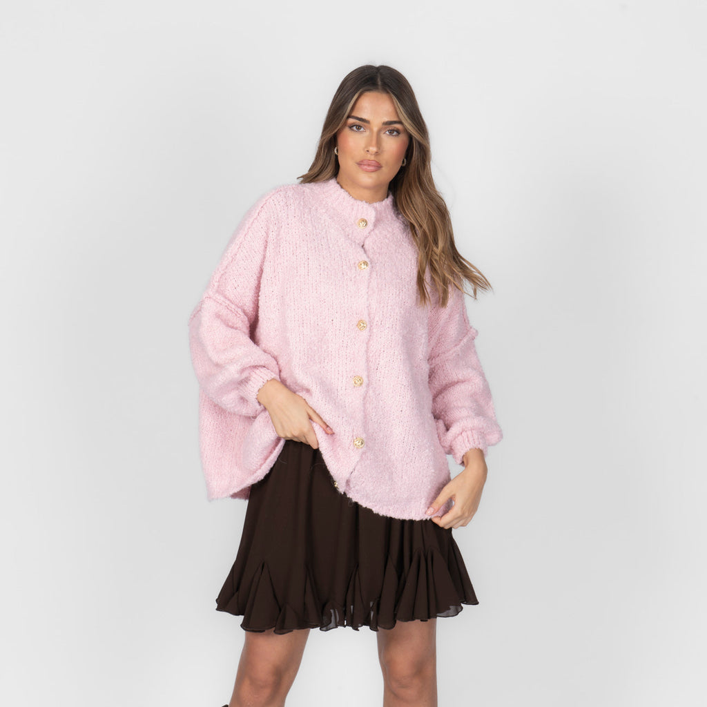 Cardigan oversize en bouclé «CozyGlam»