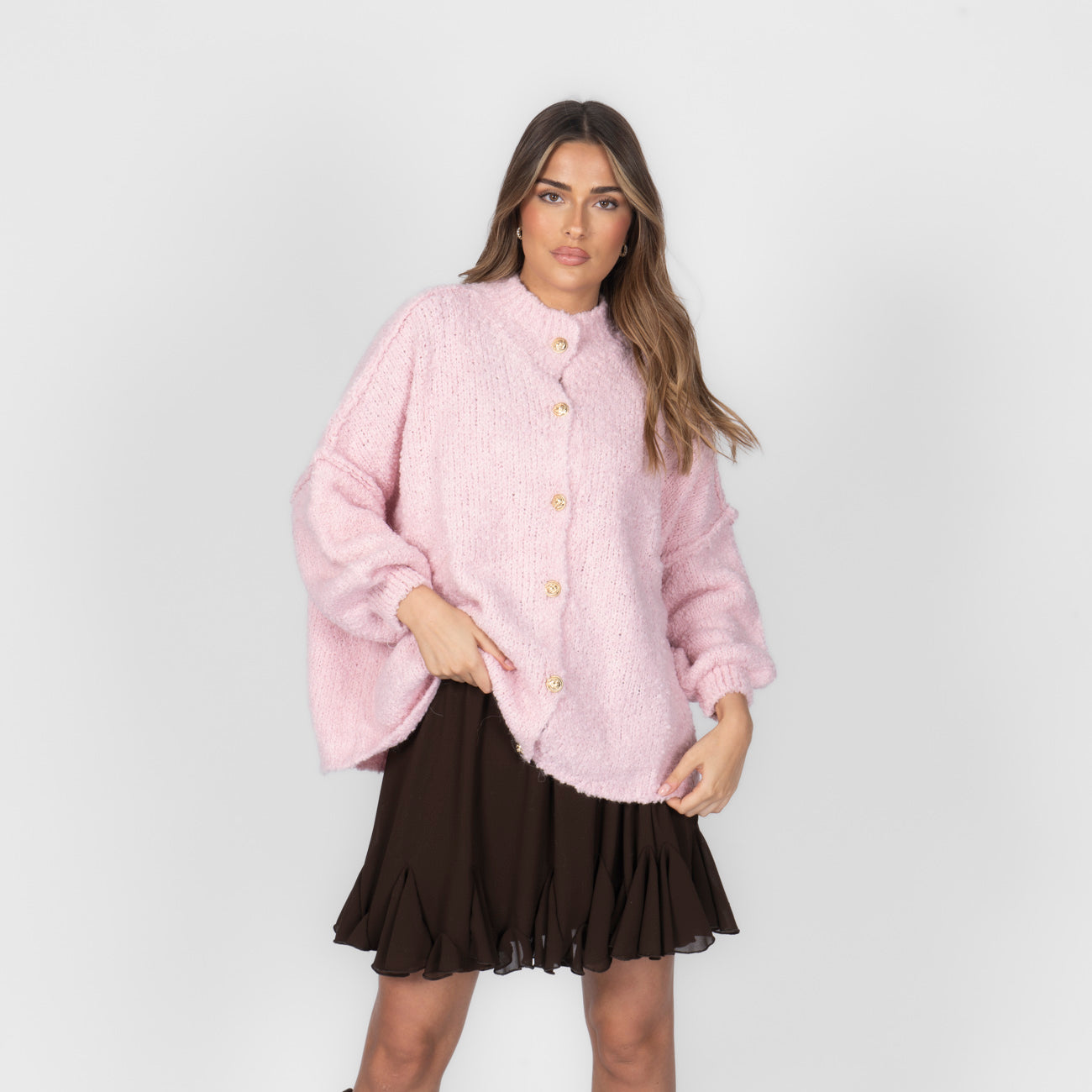 Cardigan oversize en bouclé «CozyGlam»
