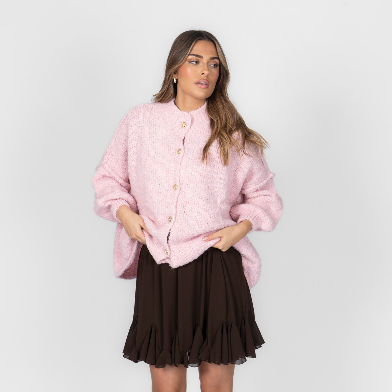 Cardigan oversize en bouclé «CozyGlam»