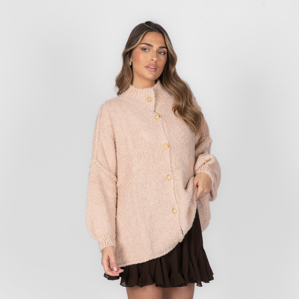 Cardigan oversize en bouclé «CozyGlam»