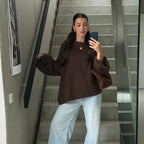 Pull à épaules dénudées ultra-doux en maille