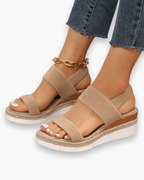 Sandales compensées femme été