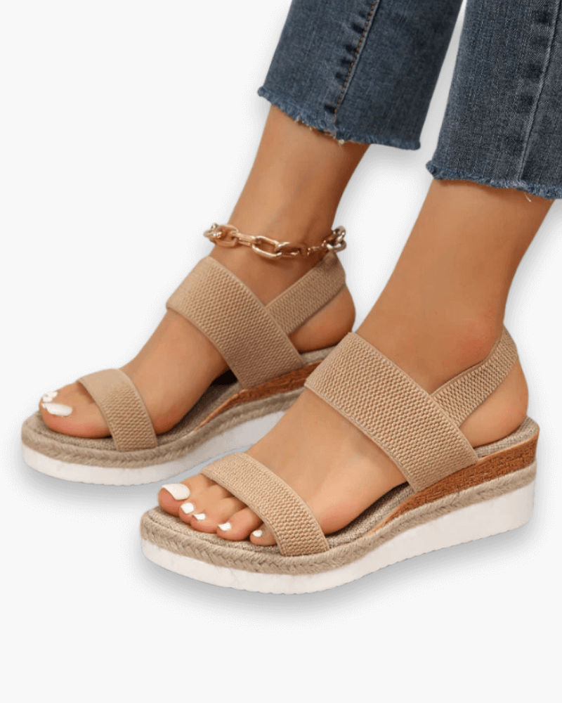Sandales compensées femme été